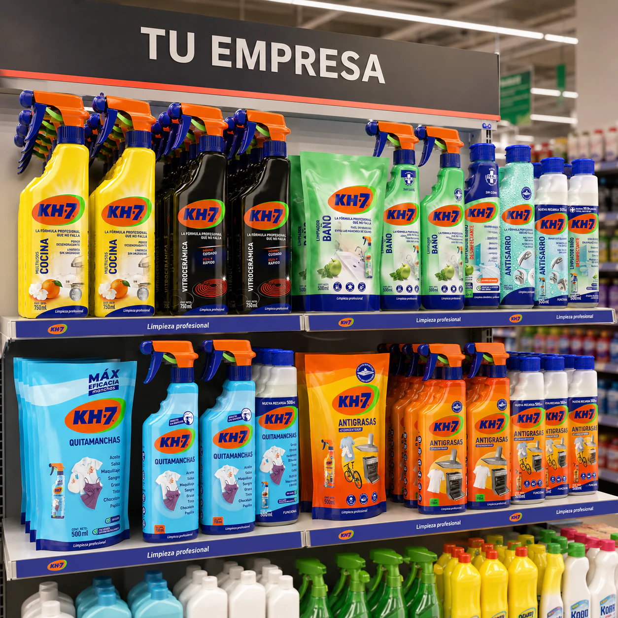 Distribución KH-7 a retail y grandes empresas