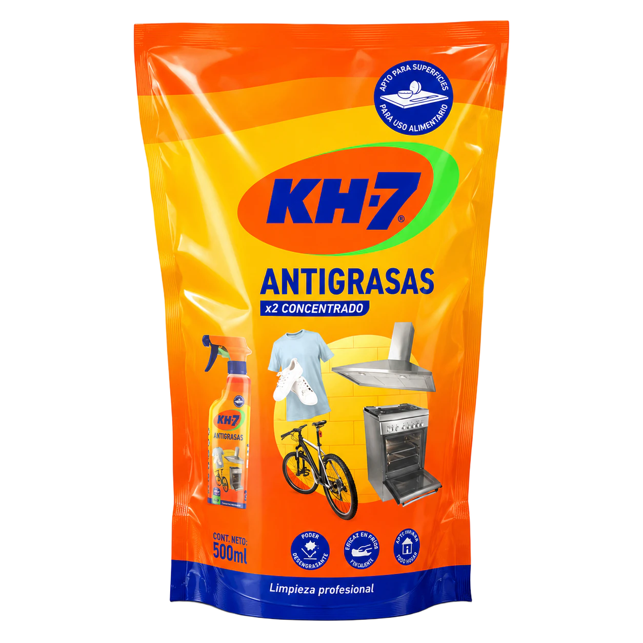 KH-7 Antigrasas — formato Doypack 500 ml