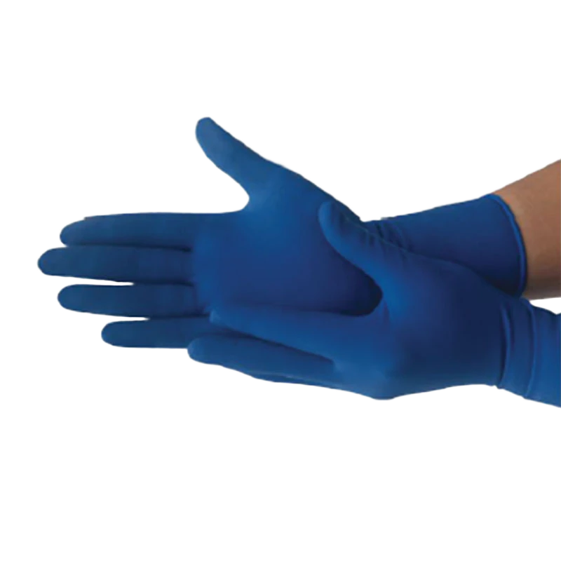 Guantes Metal Detectable de Nitrilo Azul Talla L (Caja de 100ud) NGLOVE, Tressa