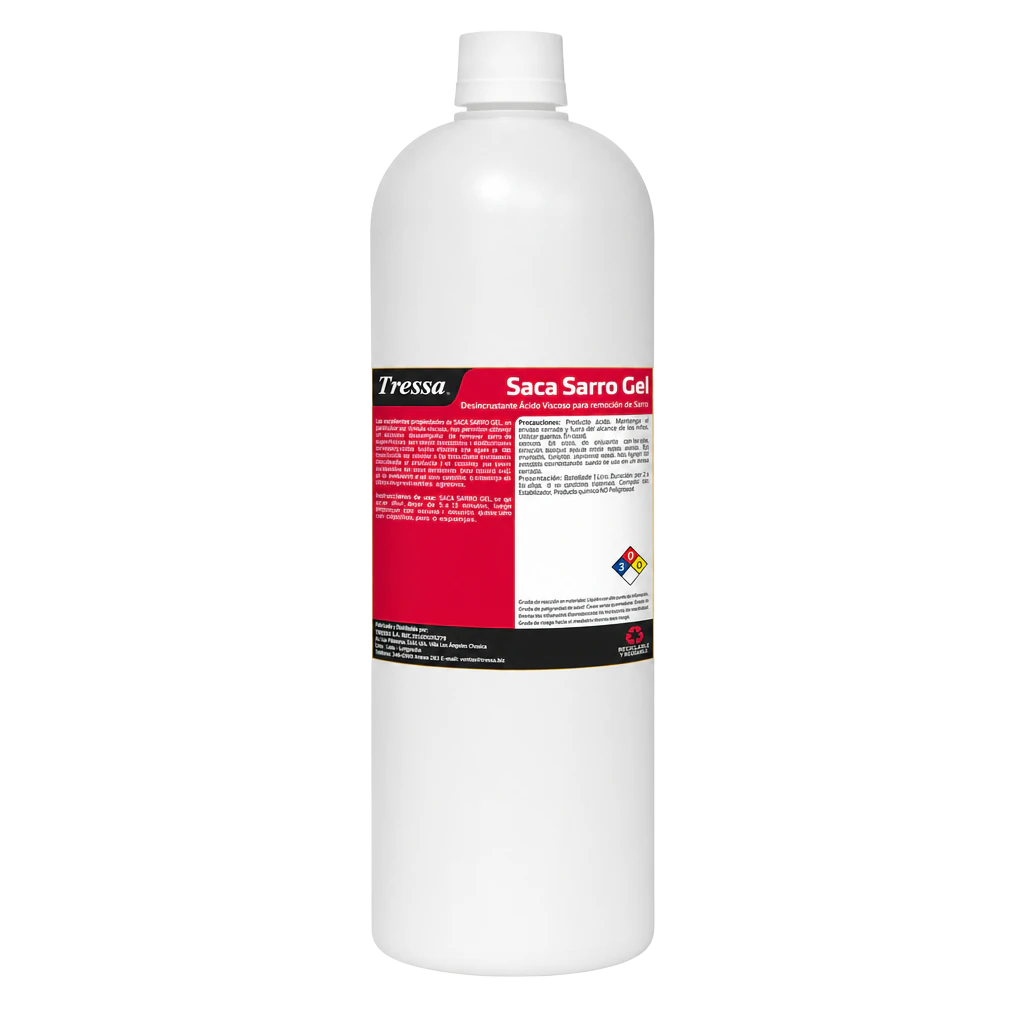 SACA SARRO GEL 1 LT, limpieza y desinfección de superficies, Tressa